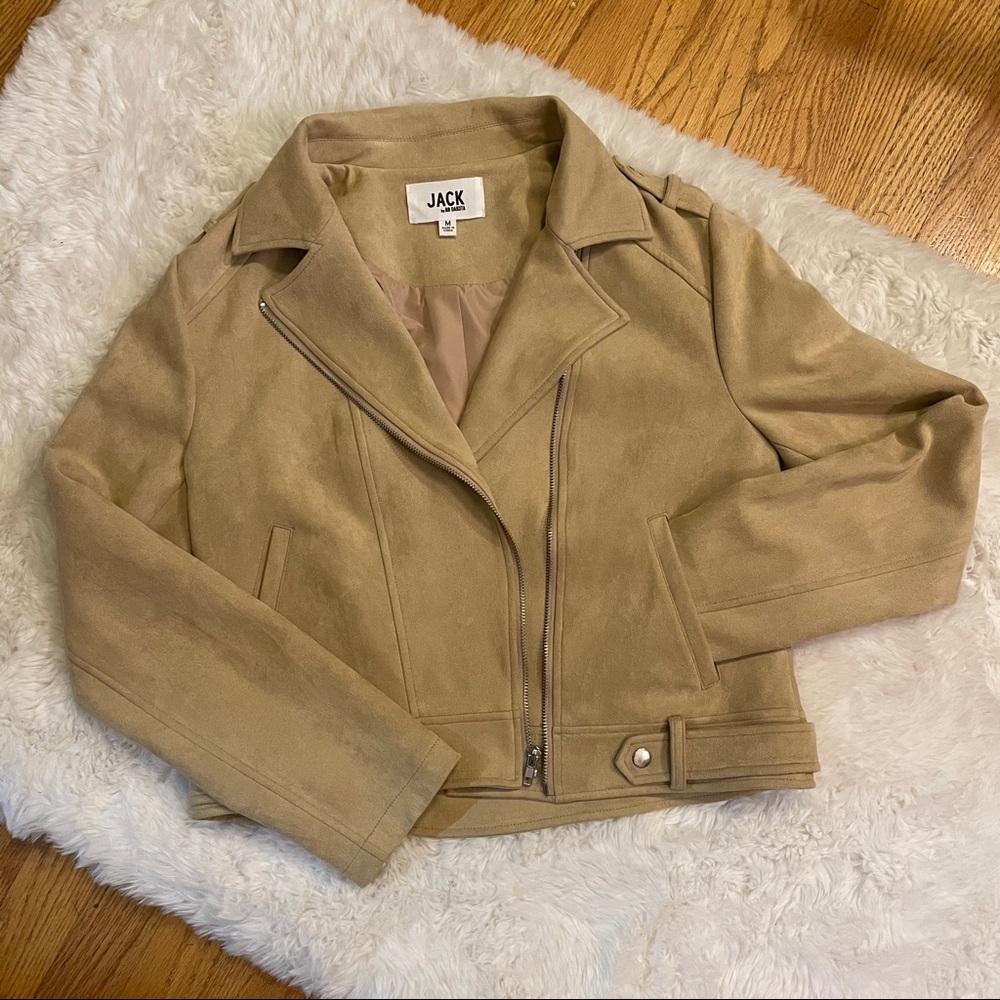 Tan Faux Suede Moto Jacket Jack by BB Dakota